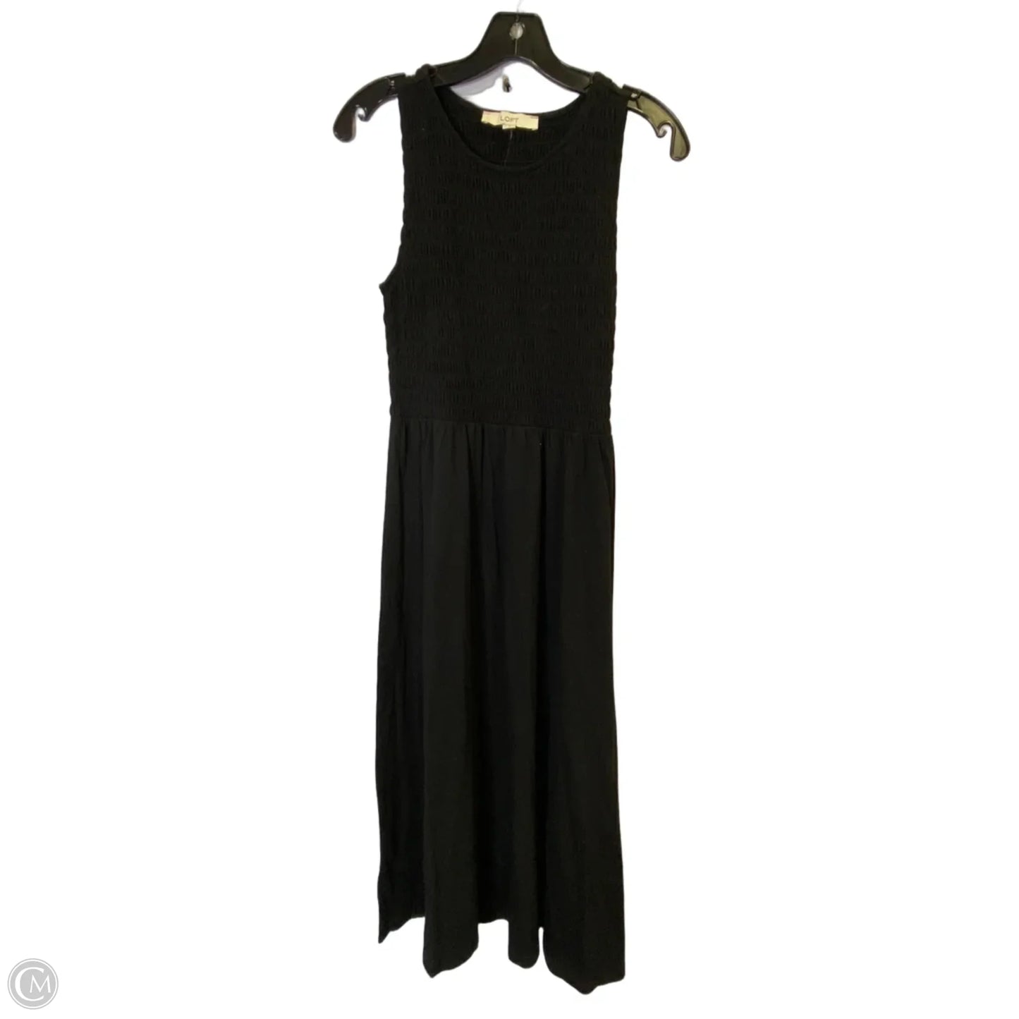 Dress Casual Midi By Loft In Black, Size: S