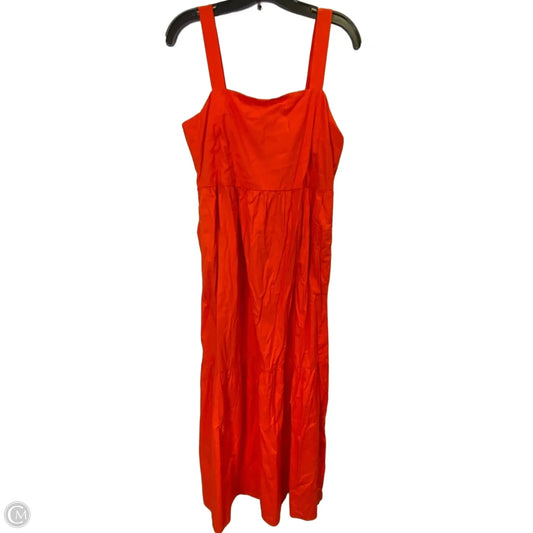 Dress Casual Midi By Loft In Orange, Size: S