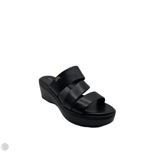 Sandals Heels Wedge By Cole-haan In Black, Size: 8