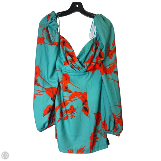 Dress Casual Short By Fashion Nova In Teal, Size: M