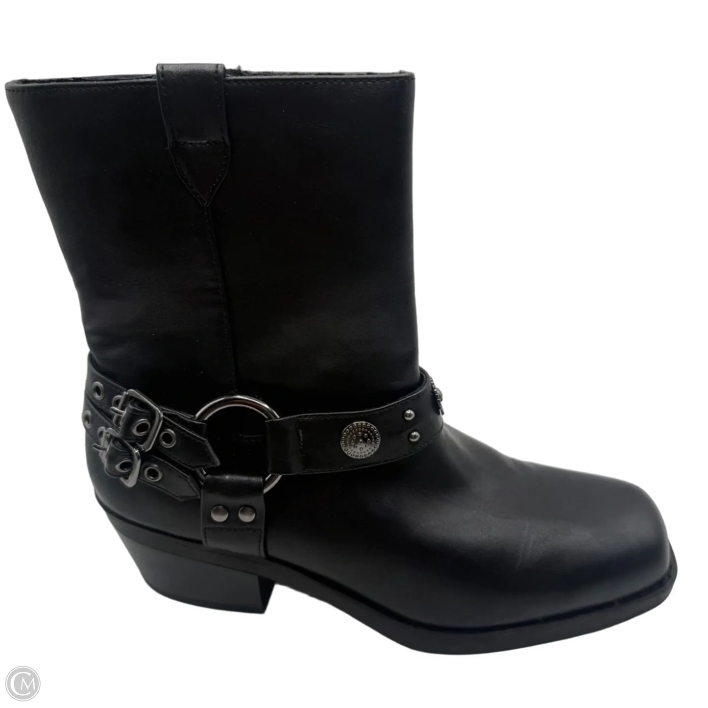 Boots Ankle Flats By Clothes Mentor In Black, Size: 8