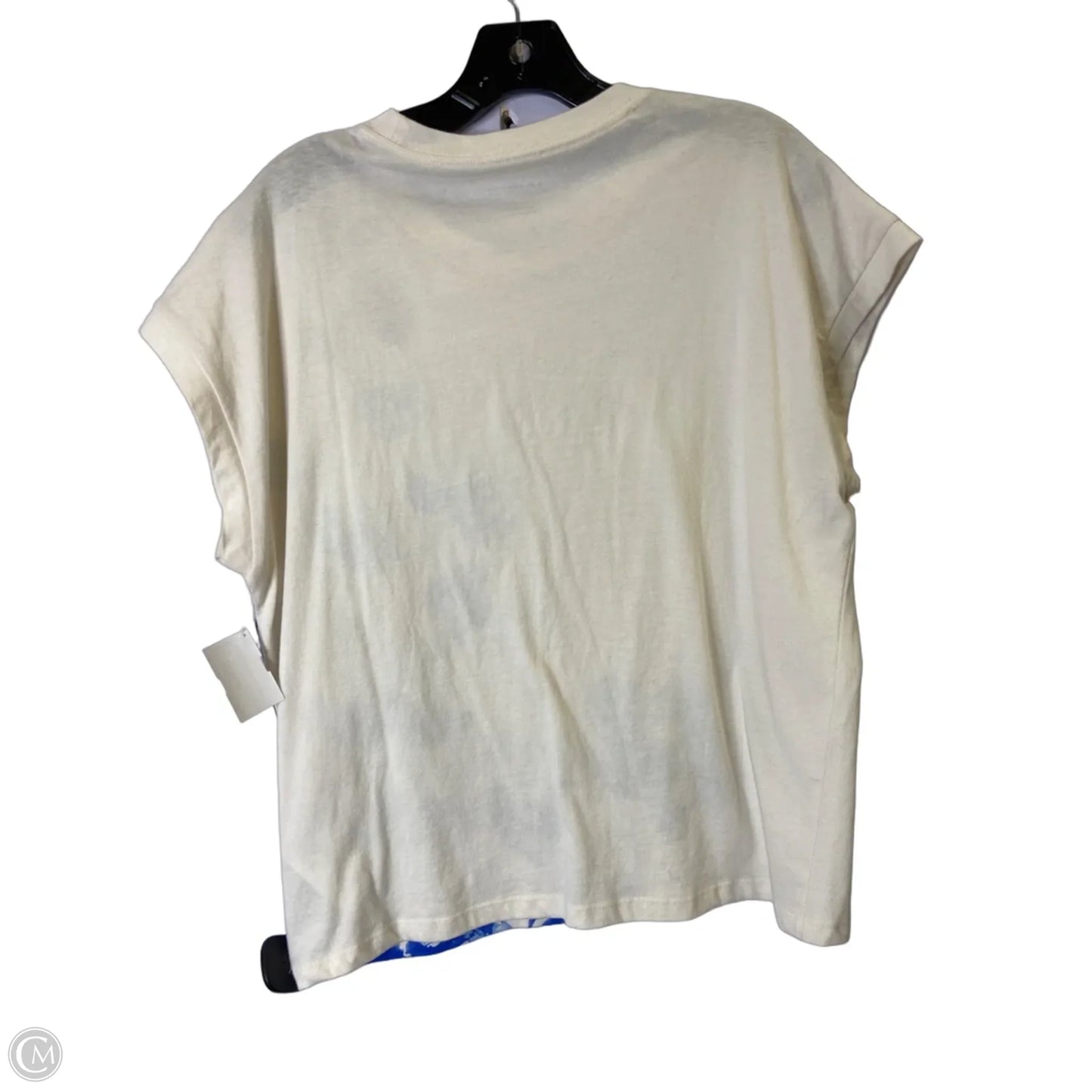Top Short Sleeve Basic By Anthropologie In Cream, Size: S