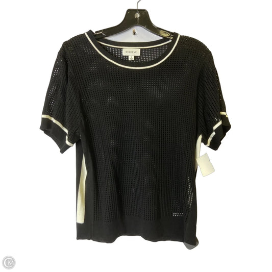 Top Short Sleeve By Evereve In Black, Size: M