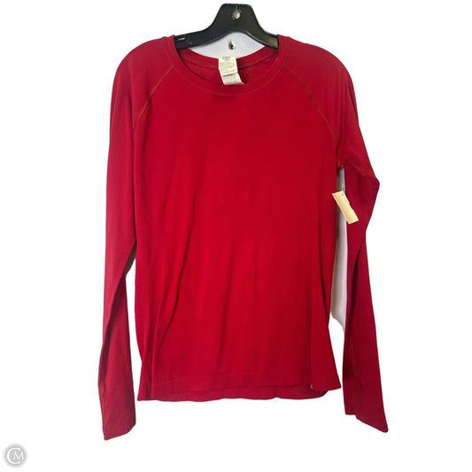 Athletic Top Long Sleeve Crewneck By Athleta In Red, Size: M