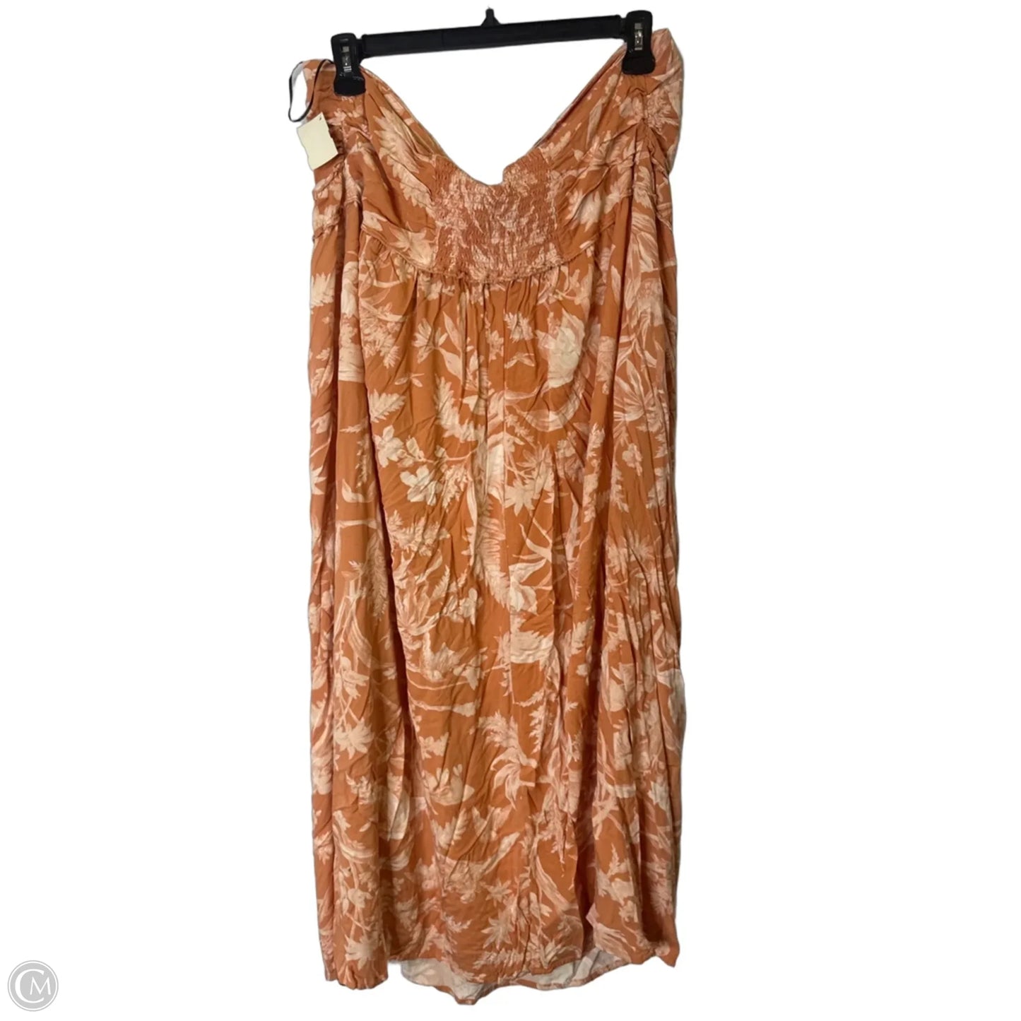Dress Casual Midi By H&m In Orange, Size: Xxl