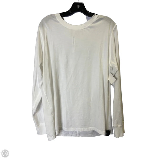 Athletic Top Long Sleeve Crewneck By Lululemon In White, Size: 6