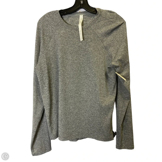 Athletic Top Long Sleeve Crewneck By Lululemon In Grey, Size: 8
