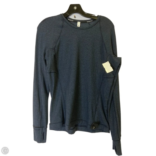 Athletic Top Long Sleeve Crewneck By Lululemon In Navy, Size: 12