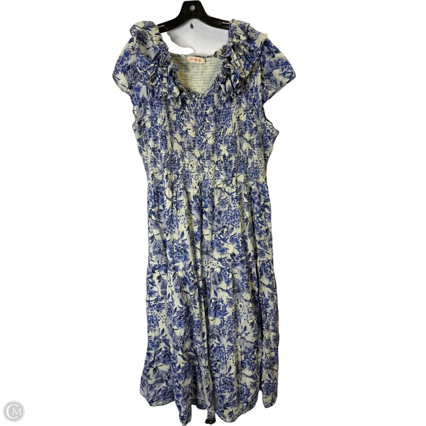 Dress Casual Midi By Cmb In Blue, Size: 4x