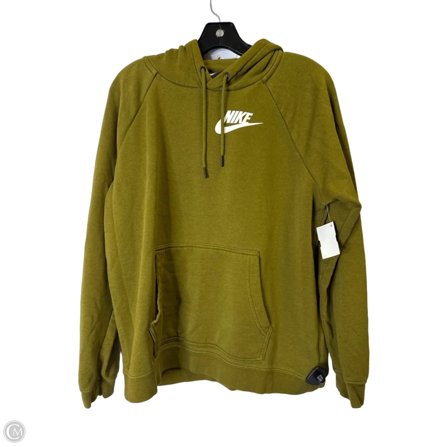 Athletic Sweatshirt Hoodie By Nike Apparel In Green, Size: L