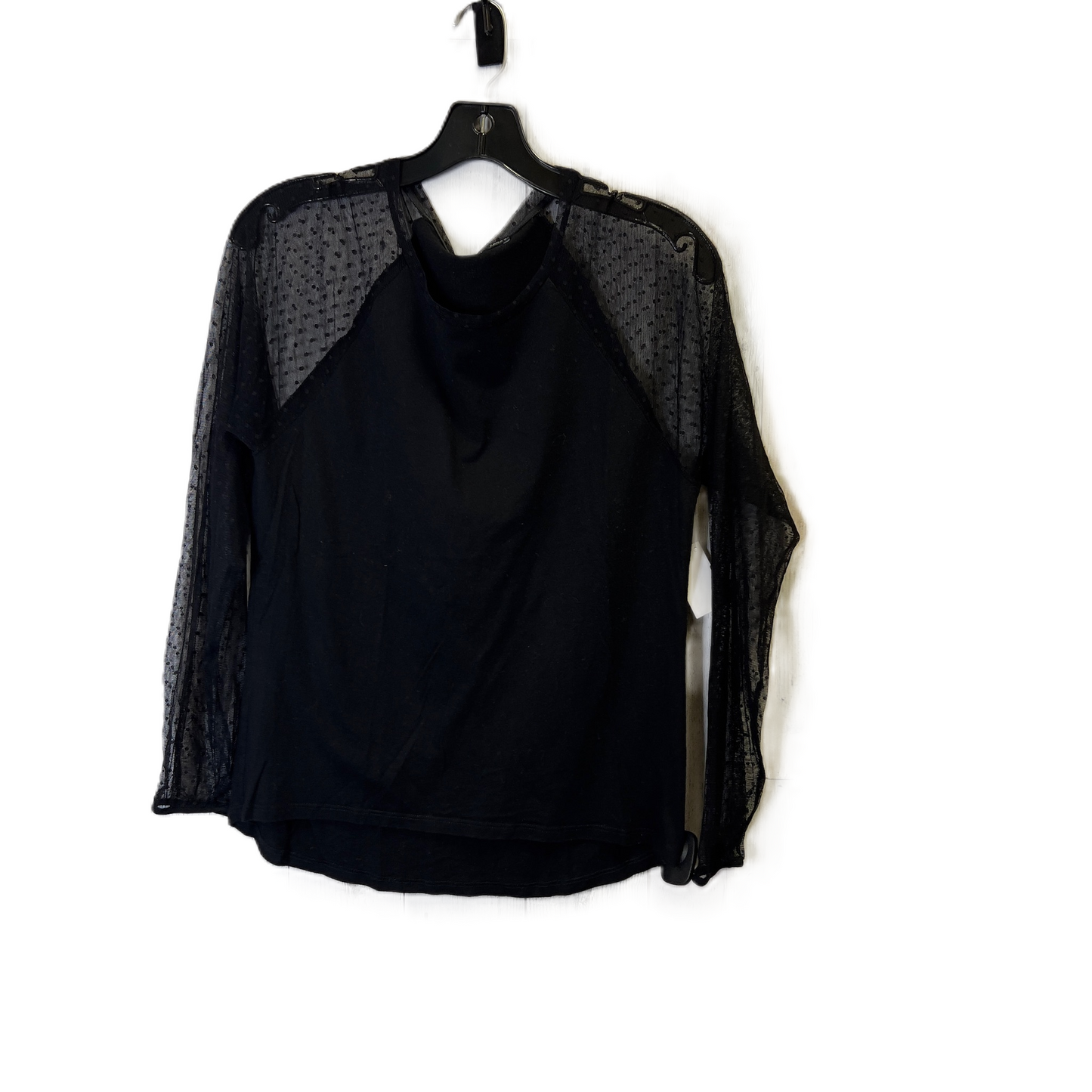 Top Long Sleeve By Zara In Black, Size: M