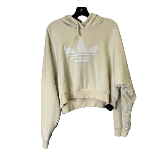 Athletic Sweatshirt Hoodie By Adidas In Cream, Size: Xl