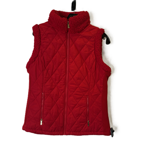 Vest Puffer & Quilted By Calvin Klein In Red, Size: S