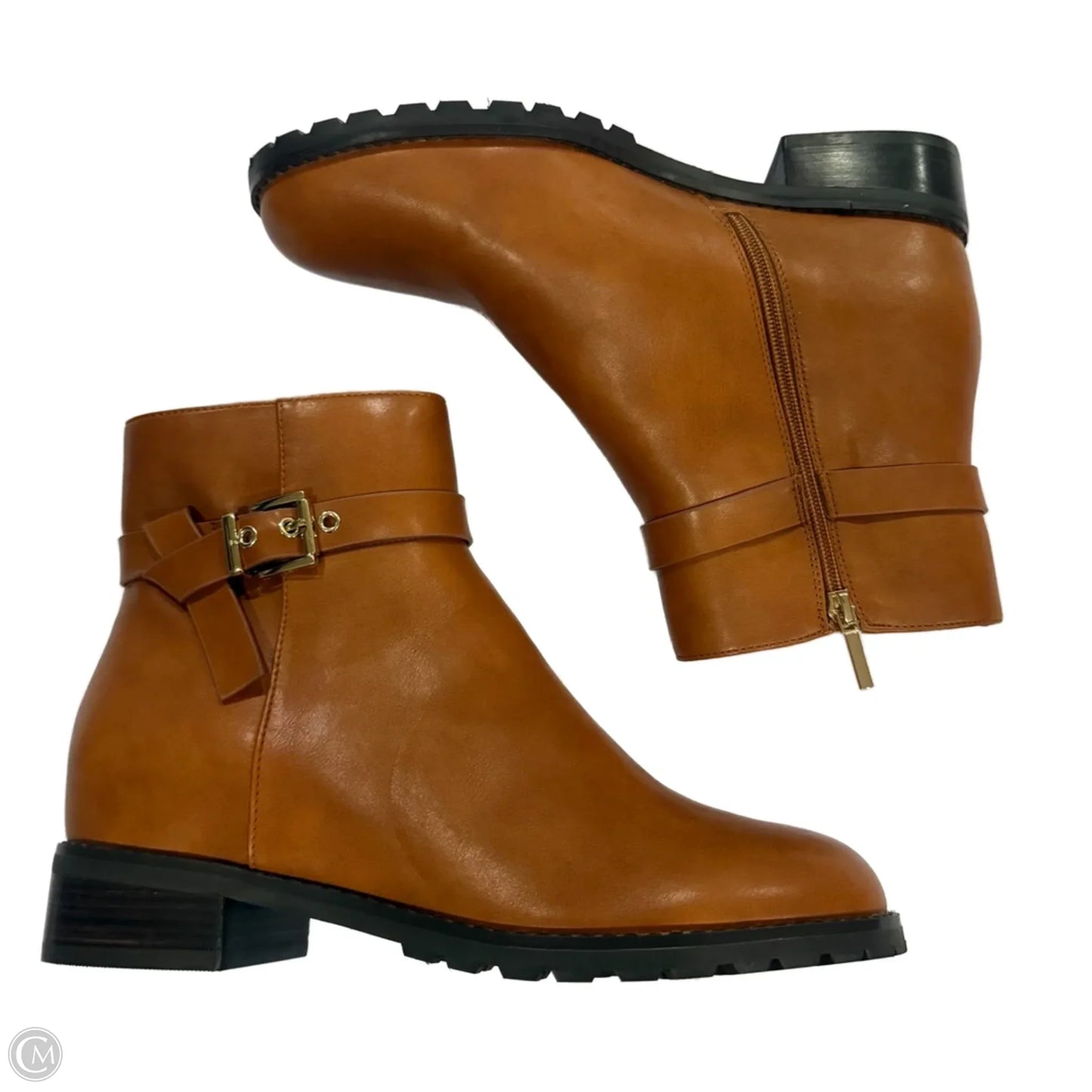 Boots Ankle Flats By Crown And Ivy In Brown, Size: 11