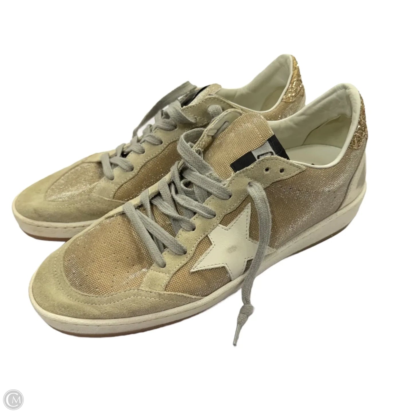 Shoes Luxury Designer By Golden Goose In Cream, Size: 10