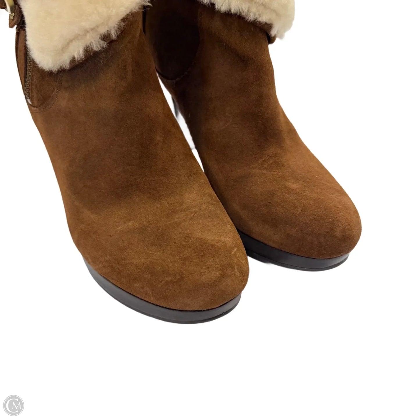 Boots Designer By Ugg In Brown, Size: 10