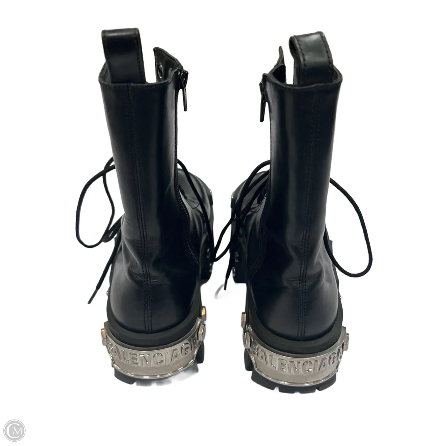 Boots Luxury Designer By Balenciaga In Black, Size: 7