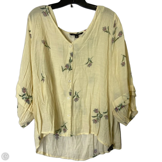 Top Long Sleeve By Zac And Rachel In Cream, Size: Xxl