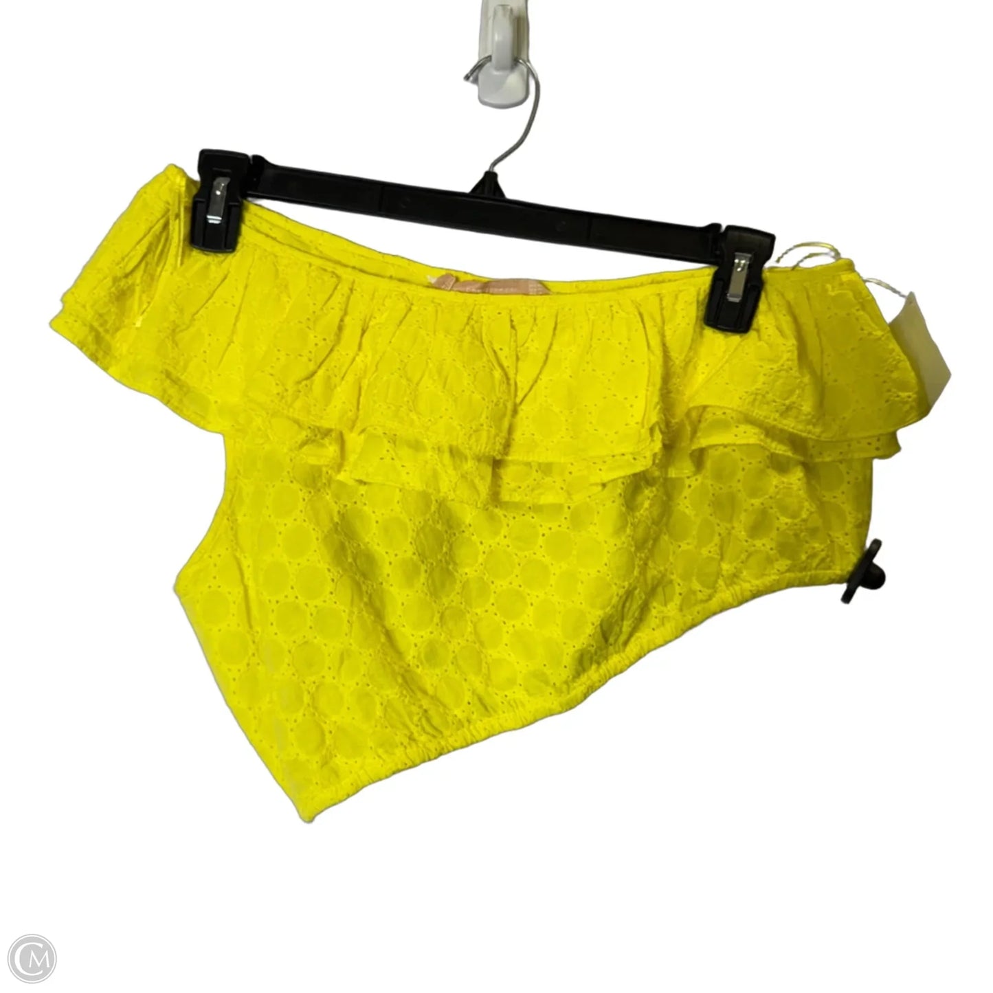 Top Short Sleeve By Zara In Yellow, Size: M