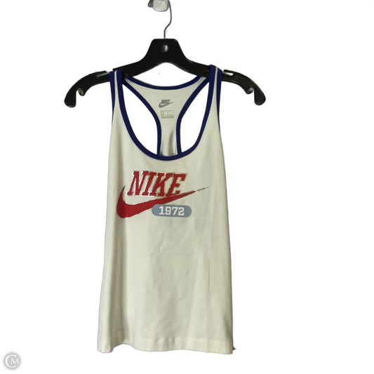 Athletic Tank Top By Nike Apparel In White, Size: L