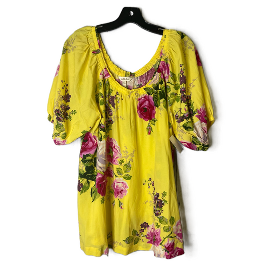 Yellow Top Short Sleeve By Matilda Jane, Size: L