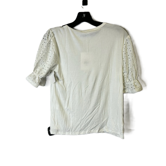 Cream Top Short Sleeve By Downeast, Size: S