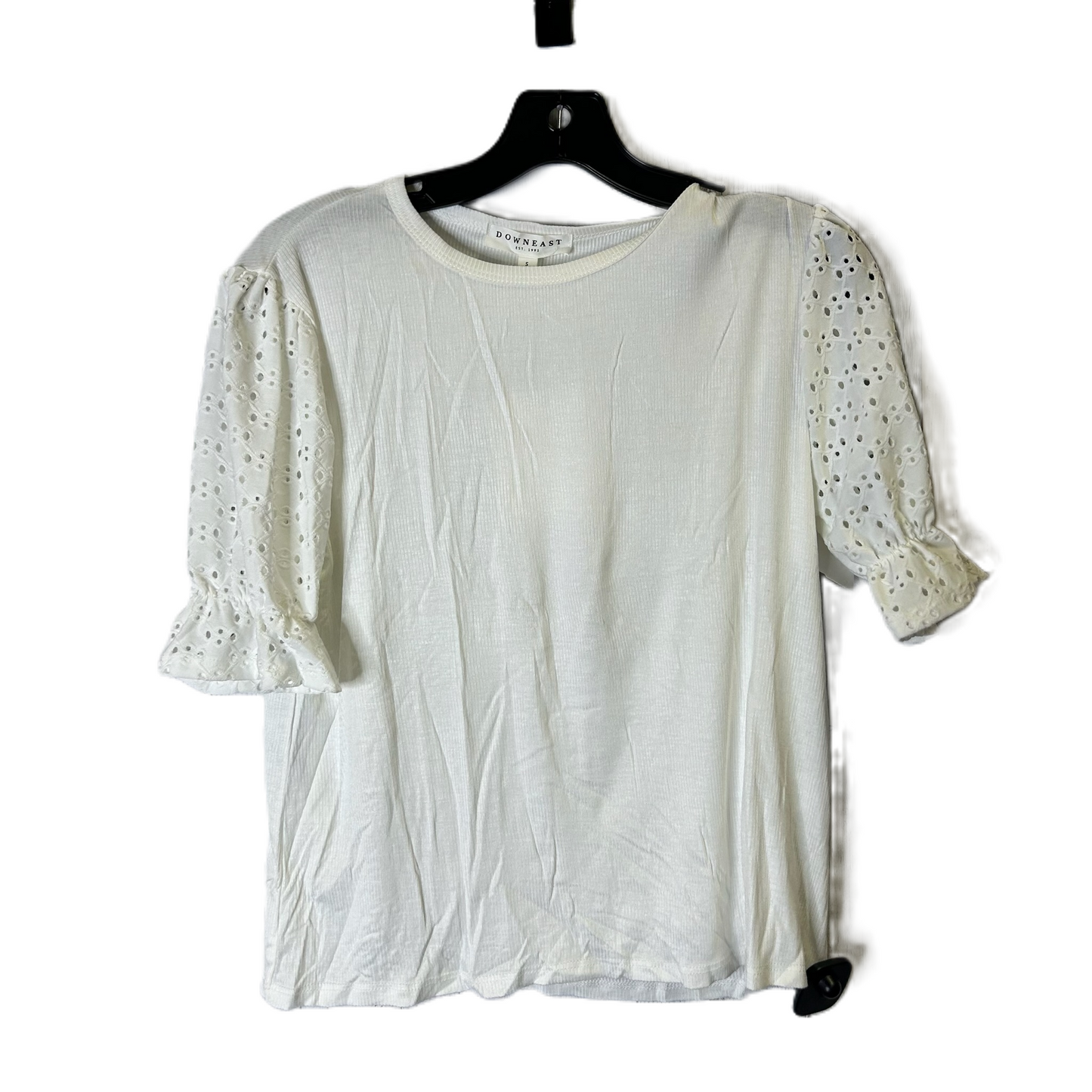 Cream Top Short Sleeve By Downeast, Size: S
