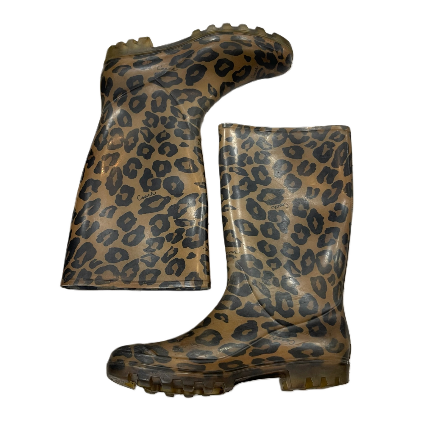 Boots Rain By Coach In Animal Print, Size: 10