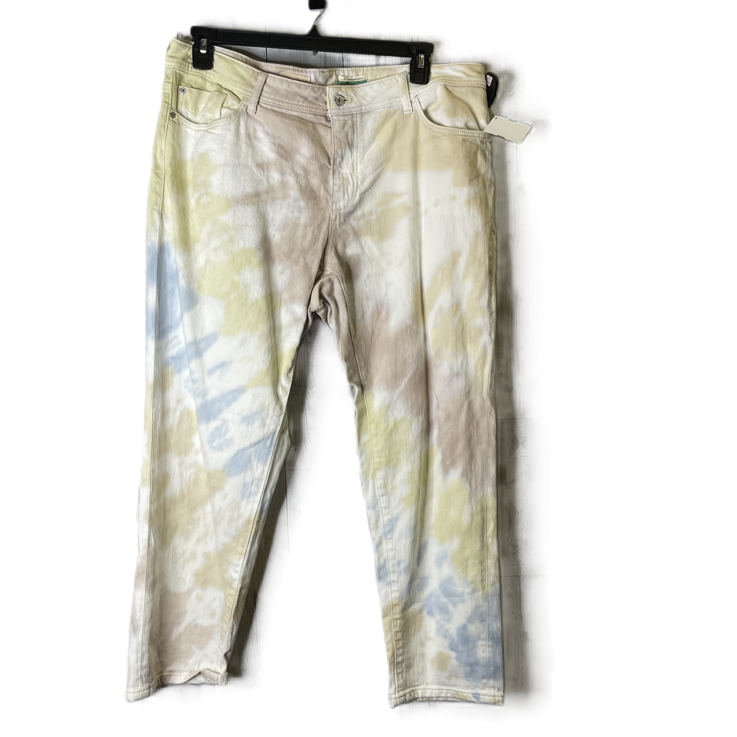 Tie Dye Print Jeans Straight By Pilcro, Size: 18