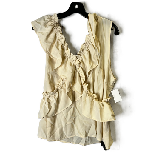 Cream Top Sleeveless By Shein, Size: 2x