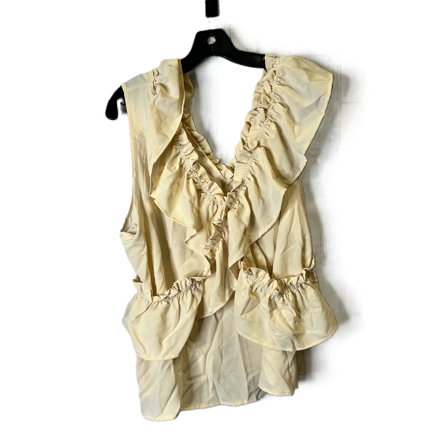 Cream Top Sleeveless By Shein, Size: 2x