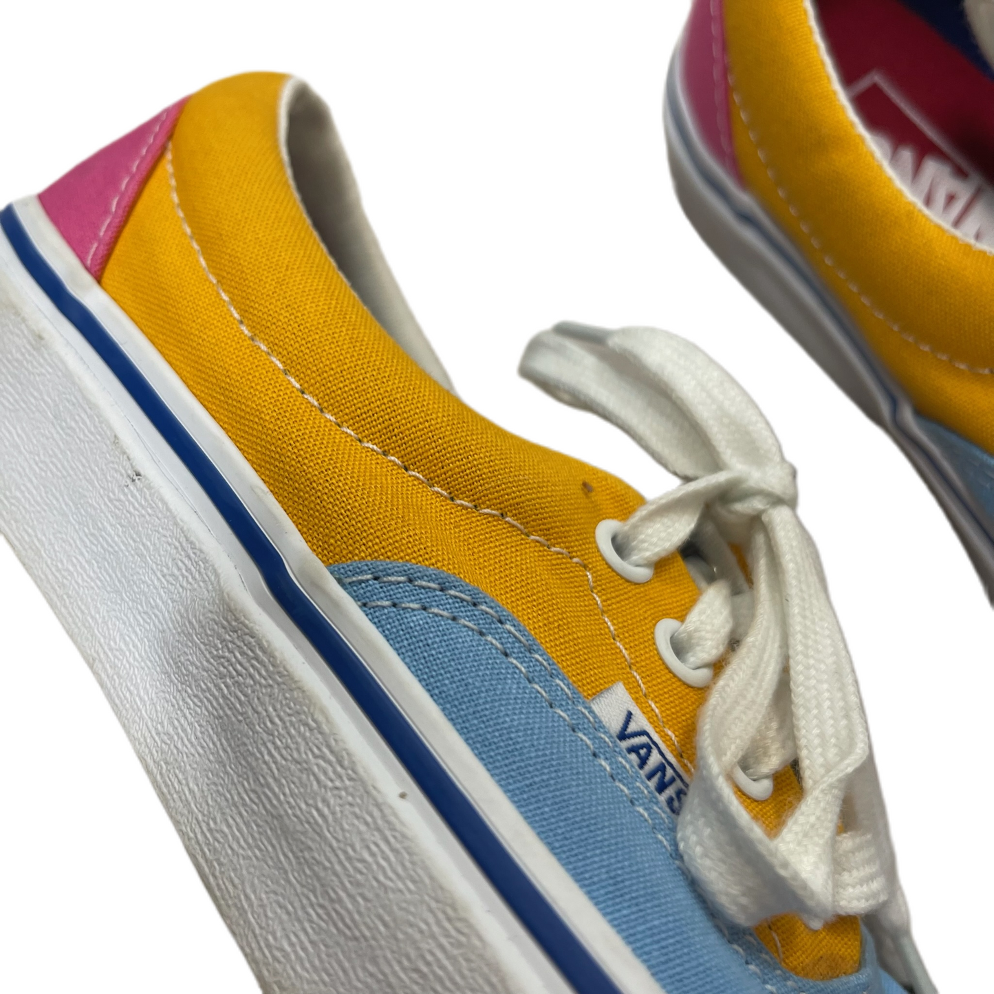 Shoes Sneakers By Vans In Blue & Yellow, Size: 6