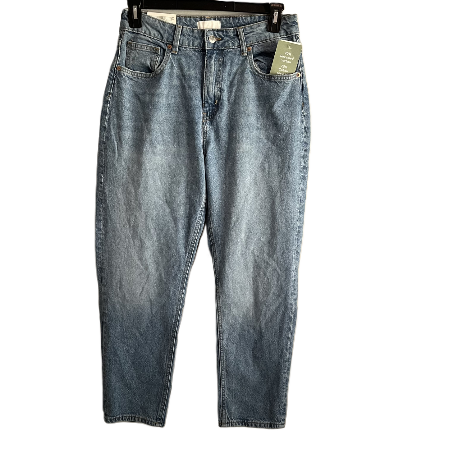 Jeans Straight By H&m In Blue Denim, Size: 8