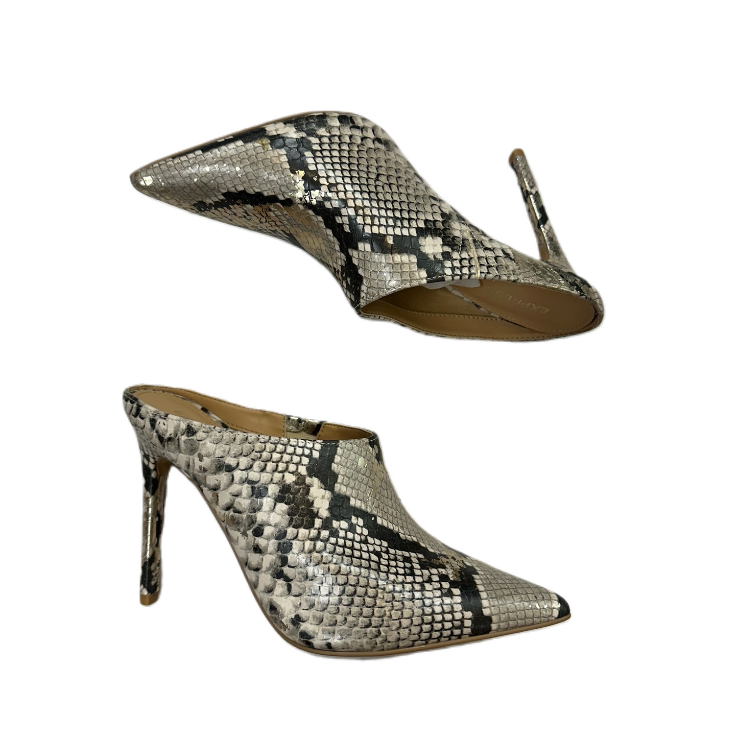 Shoes Heels Stiletto By Express In Snakeskin Print, Size: 8.5