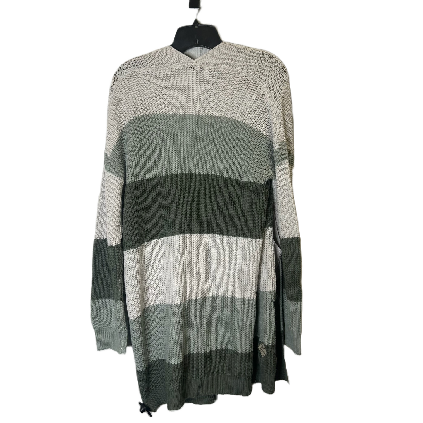 Sweater Cardigan By Simply Southern In Green, Size: L