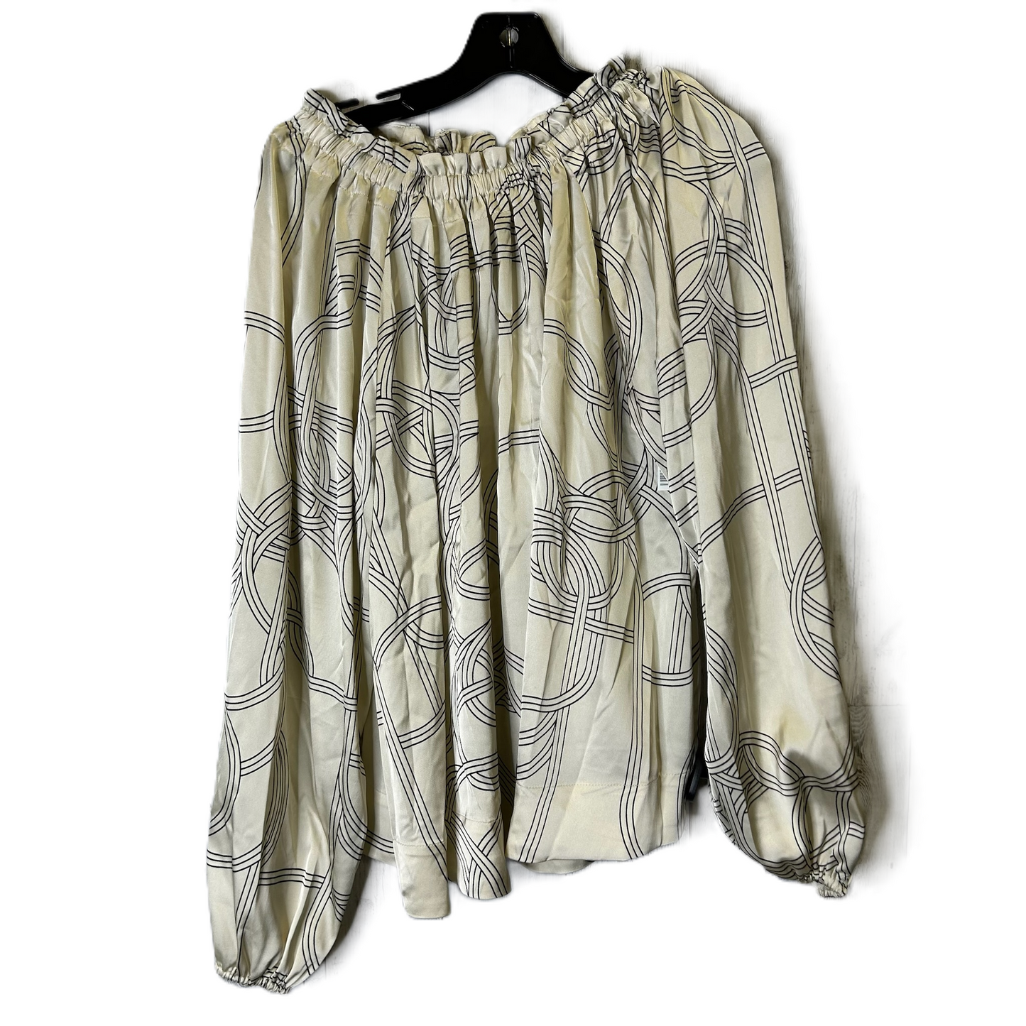 Top Long Sleeve By H&m In Cream, Size: S