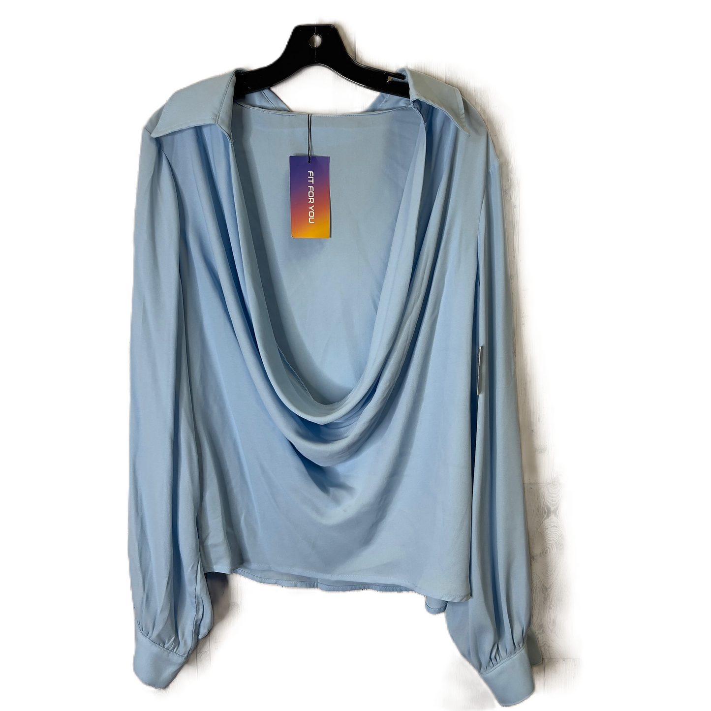 Top Long Sleeve By Shein In Blue, Size: 3x