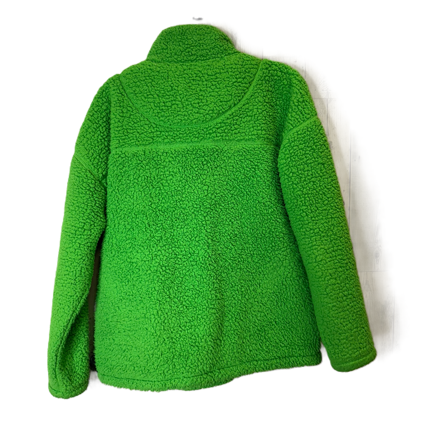 Jacket Faux Fur & Sherpa By Zenana Outfitters In Green, Size: M