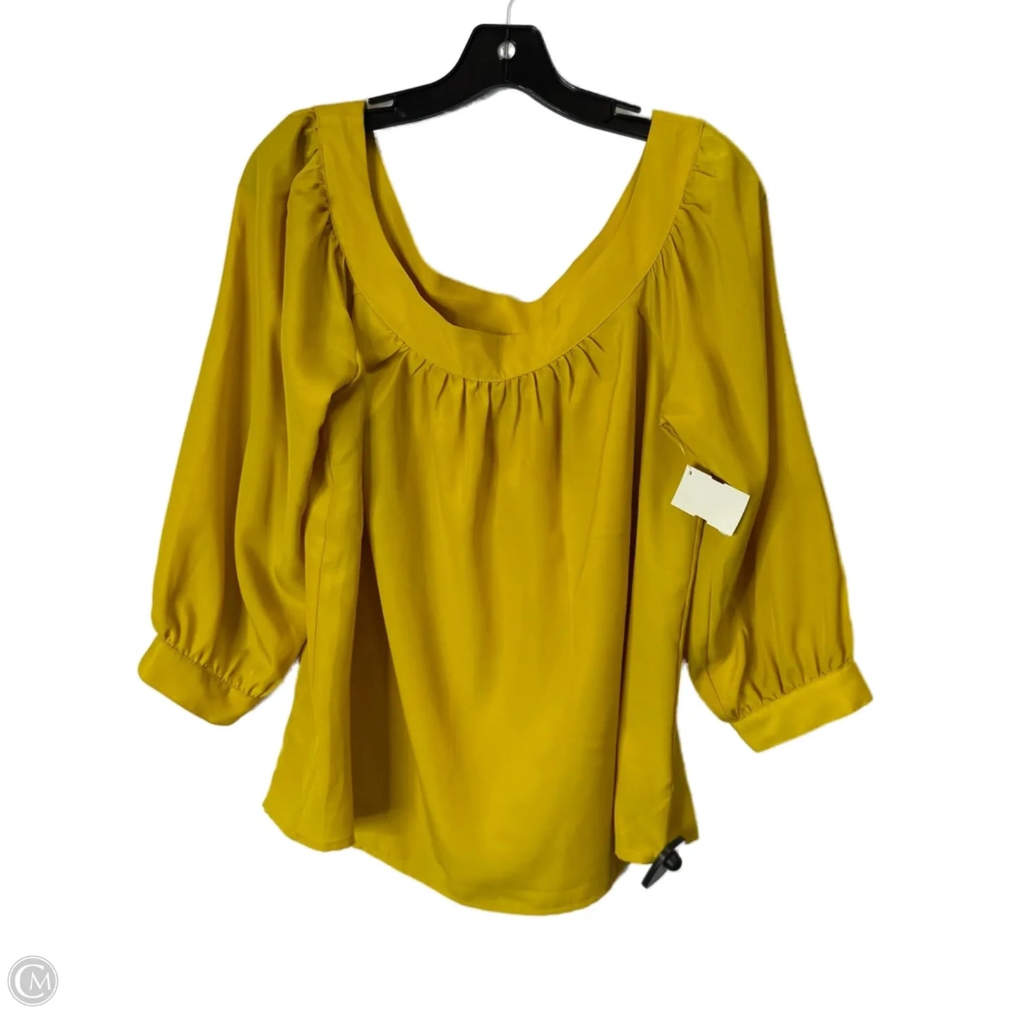 Top Short Sleeve By Maeve In Yellow, Size: M