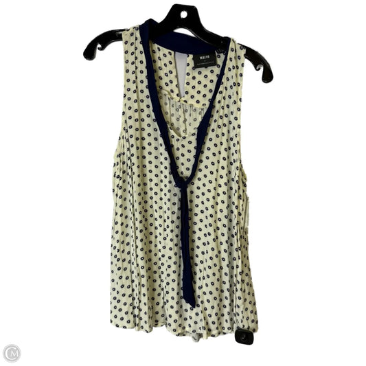Top Sleeveless By Maeve In Blue & White, Size: 12