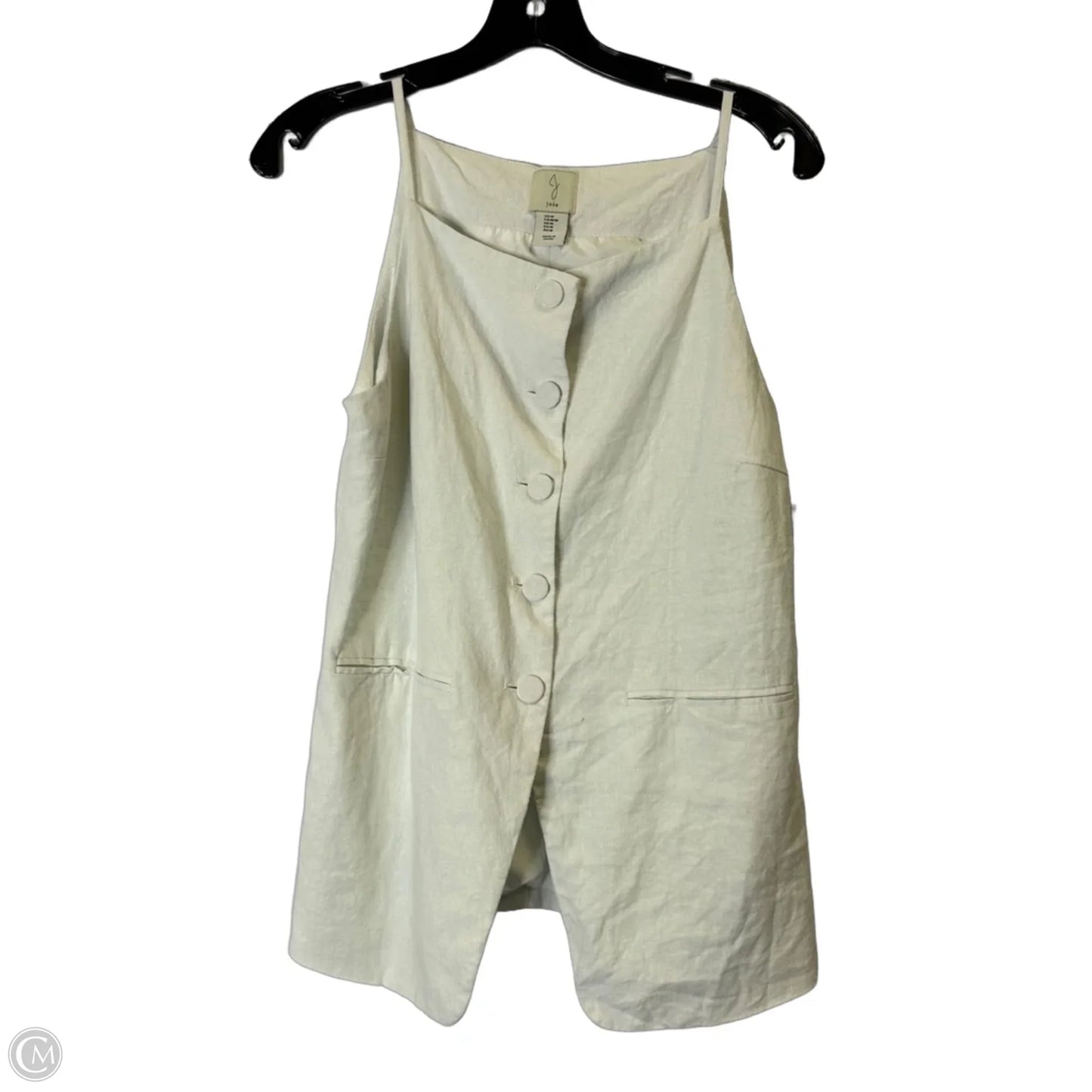 Top Sleeveless By Joie In White, Size: M