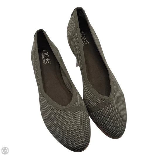 Shoes Flats By Toms In Green, Size: 9
