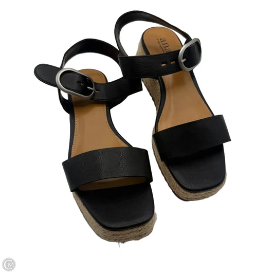Sandals Heels Platform By Ana In Black, Size: 9.5