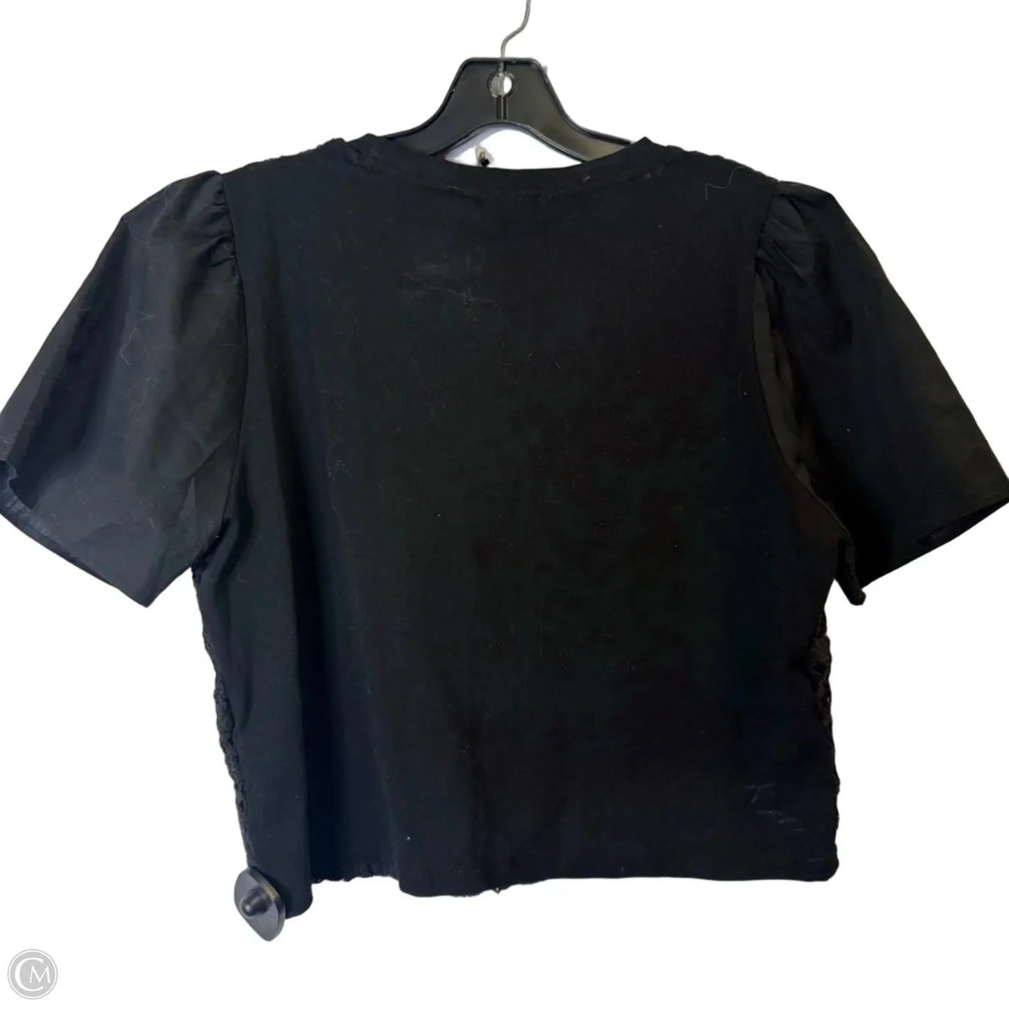 Blouse Short Sleeve By Clothes Mentor In Black, Size: Xl