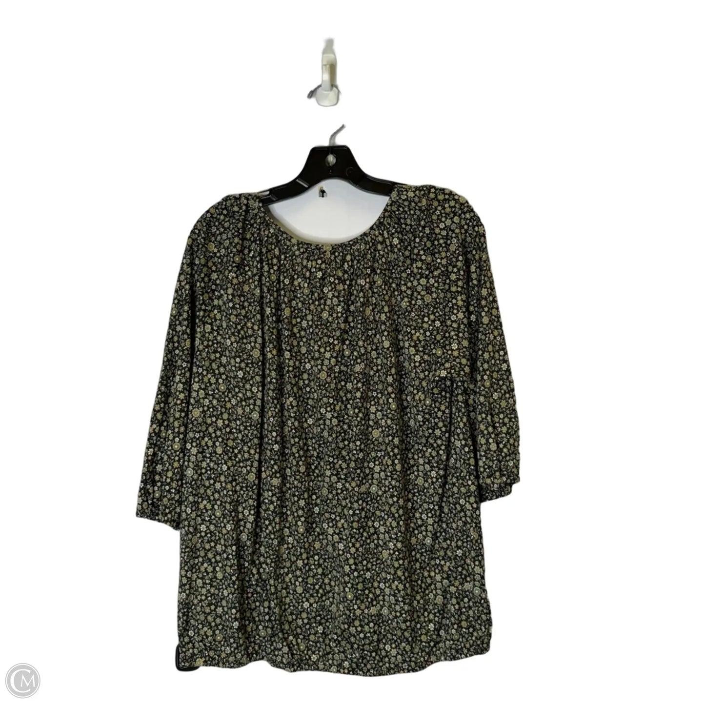 Top Short Sleeve By Cmc In Floral Print, Size: 1x