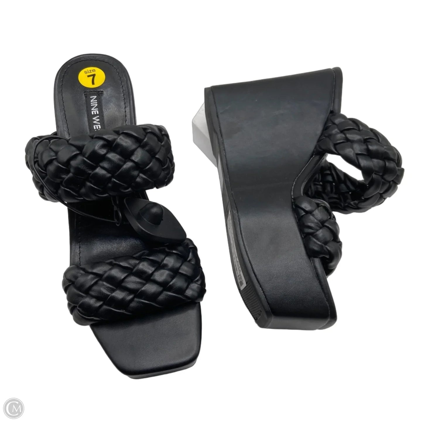 Shoes Heels Wedge By Nine West In Black, Size: 7