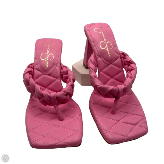 Shoes Heels Block By Jessica Simpson In Pink, Size: 8