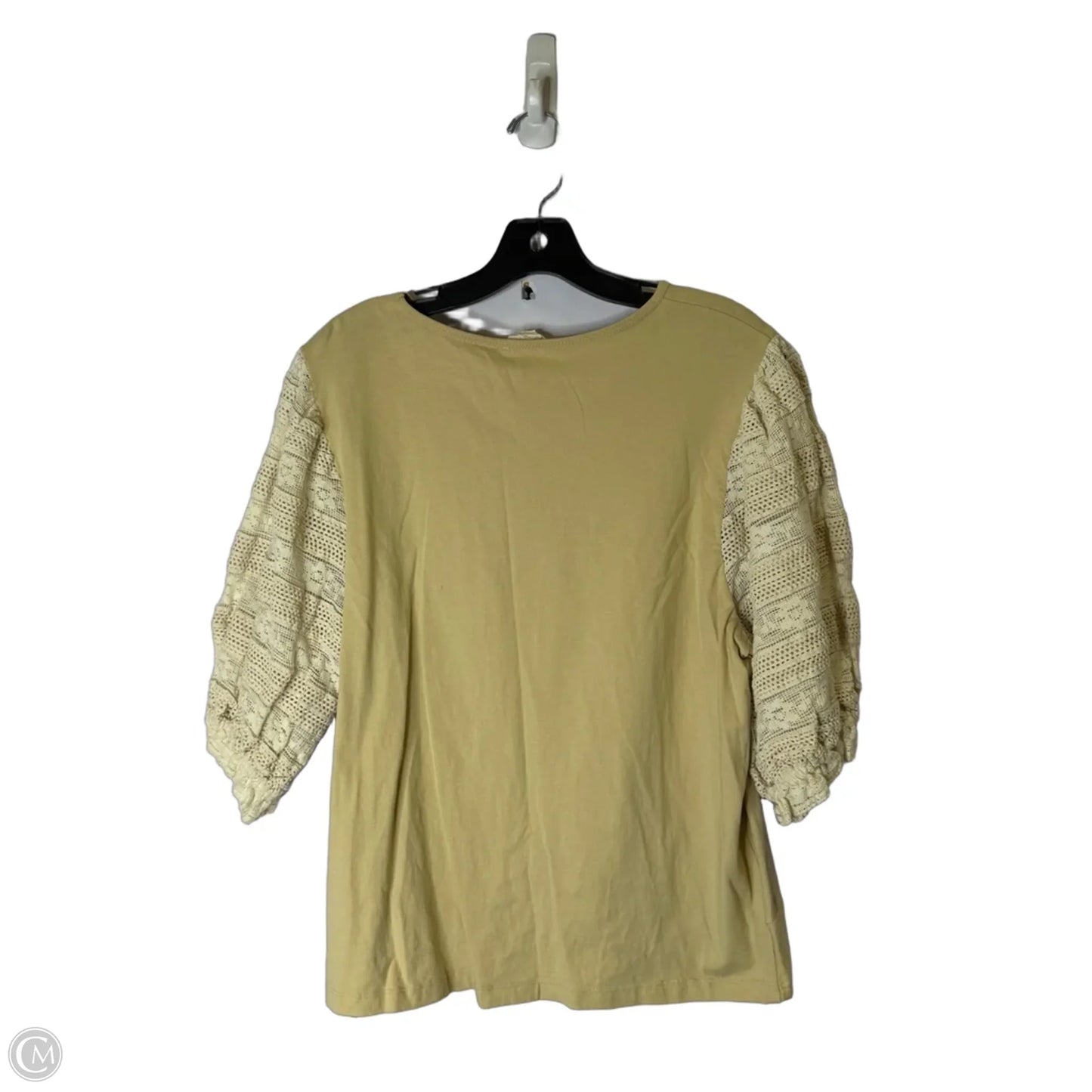 Top Short Sleeve By Let Me Be In Beige, Size: Xl