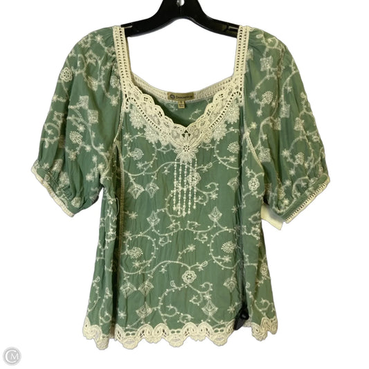 Blouse Short Sleeve By Democracy In Green, Size: S