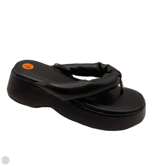 Sandals Heels Platform By Clothes Mentor In Black, Size: 8.5